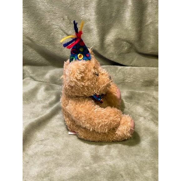 Vintage Ty 7" Embroidered Happy Birthday Beanie Bear (2005), Retired - Picture 3 of 4